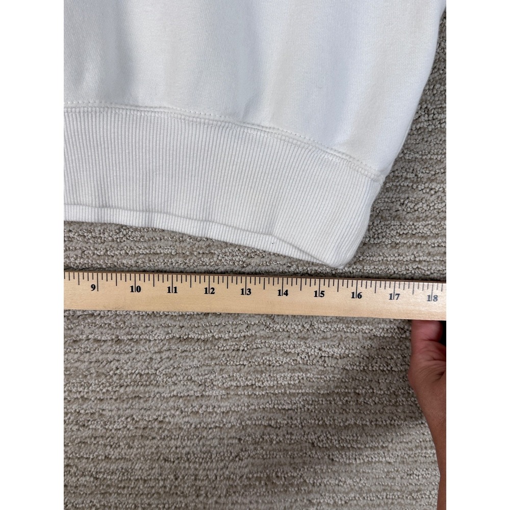Nike Phoenix Fleece Quarter Zip Cropped Sweatshirt White Womens Medium - Picture 6 of 14